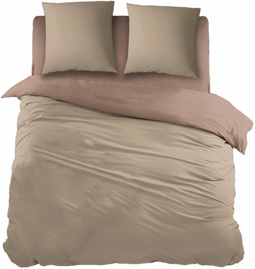 Cottons Dekbedovertrek Double Face Beiges - Bedtextielonline.be