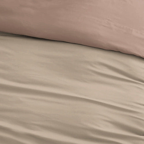 Cottons Dekbedovertrek Double Face Beiges - Bedtextielonline.be