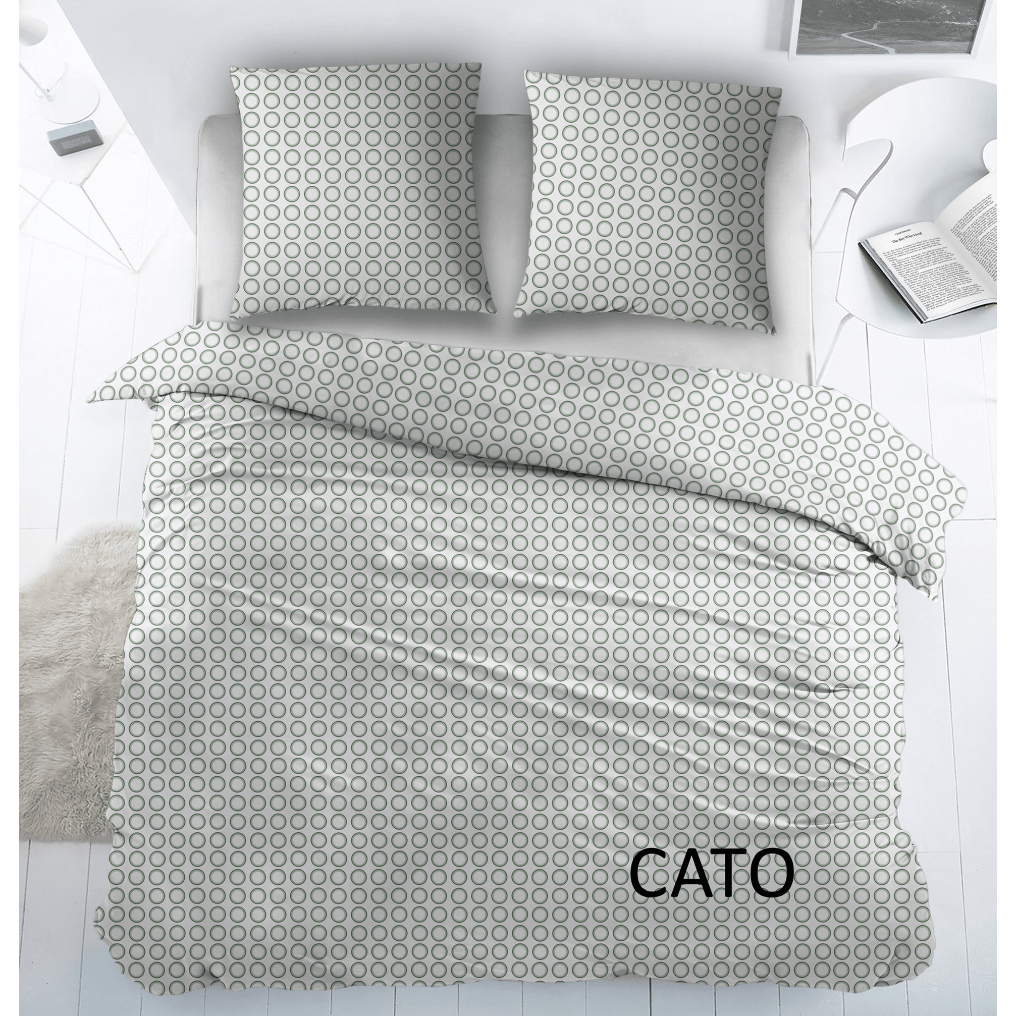 Sleepnight Dekbedovertrek Katoen Cato Green