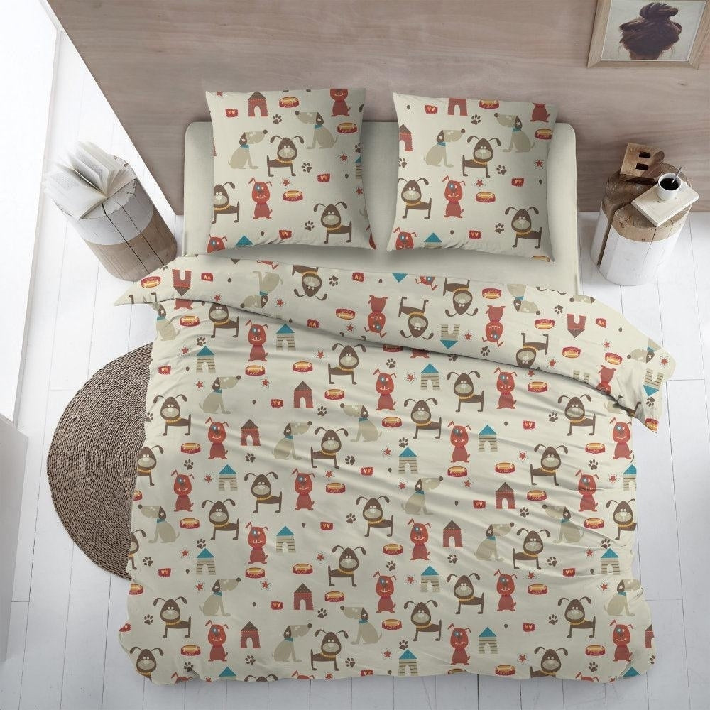 Sleepnight Dekbedovertrek Flanel Dogs