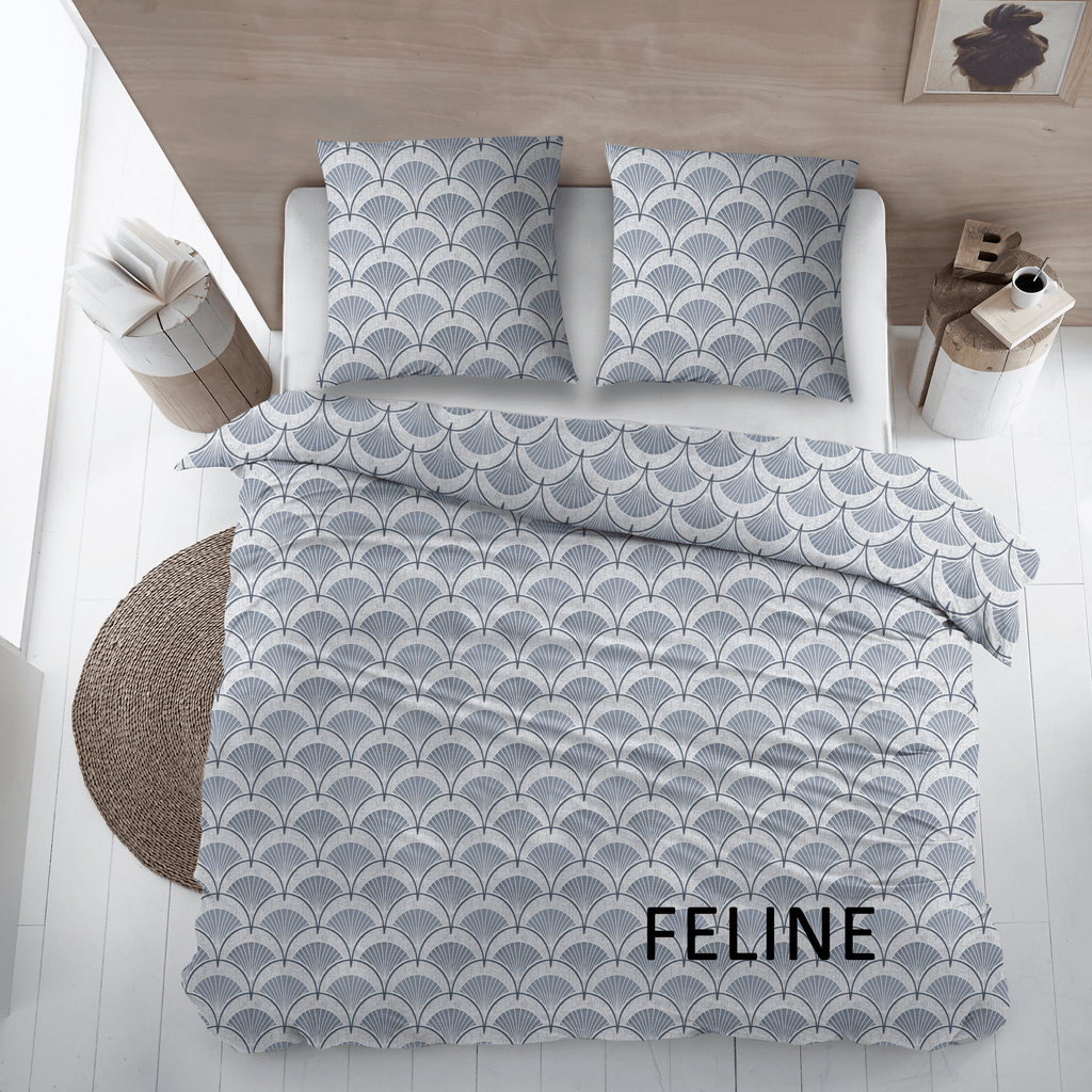 Sleepnight Lakenset Flanel Feline Blauw