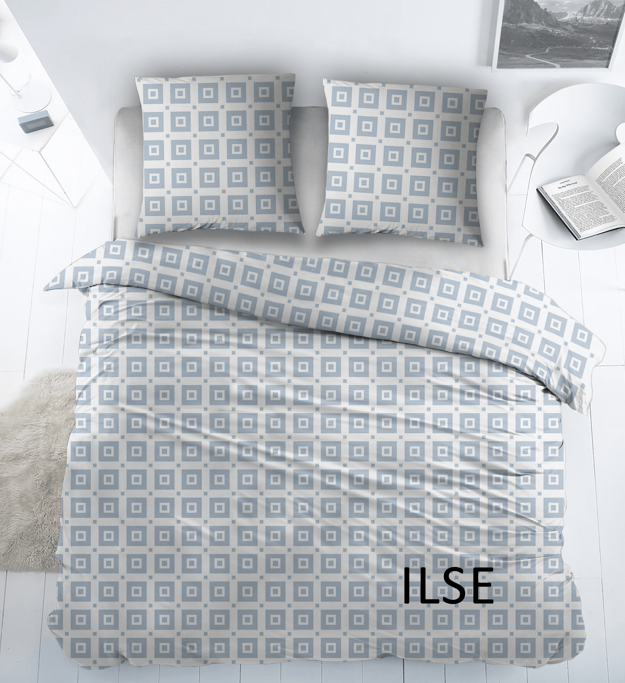 Sleepnight Dekbedovertrek Flanel Ilse Blauw