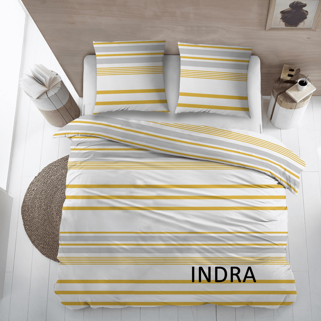 Sleepnight Dekbedovertrek Flanel Indra Geel