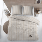 Sleepnight Dekbedovertrek Flanel Iris Beige