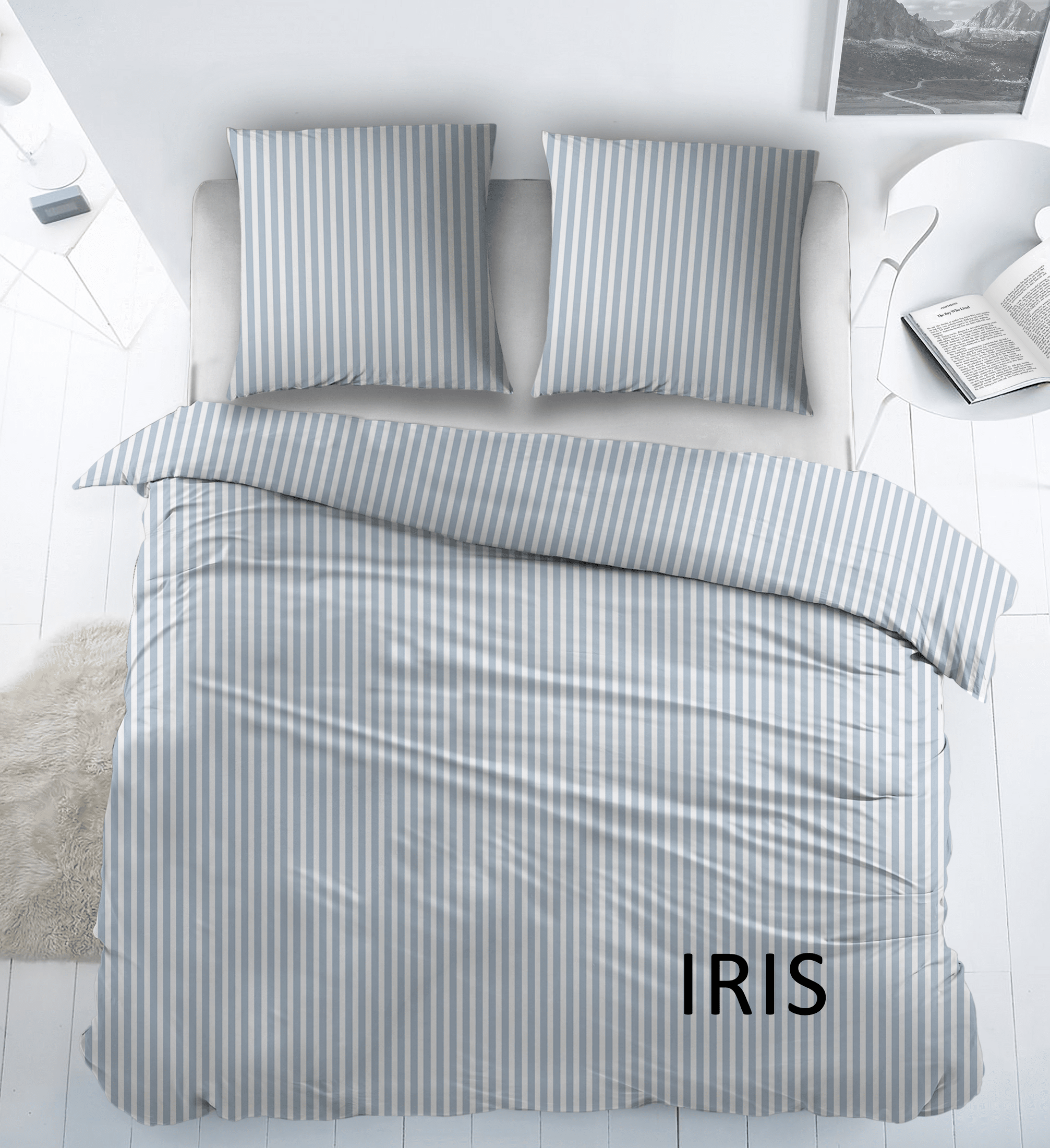 Sleepnight Dekbedovertrek Flanel Iris Blauw