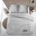 Sleepnight Dekbedovertrek Flanel Iris Grijs