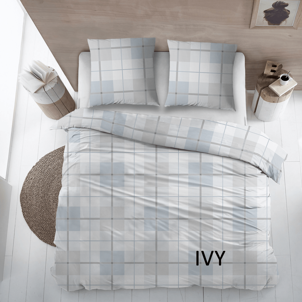 Sleepnight Lakenset Flanel Ivy Blauw