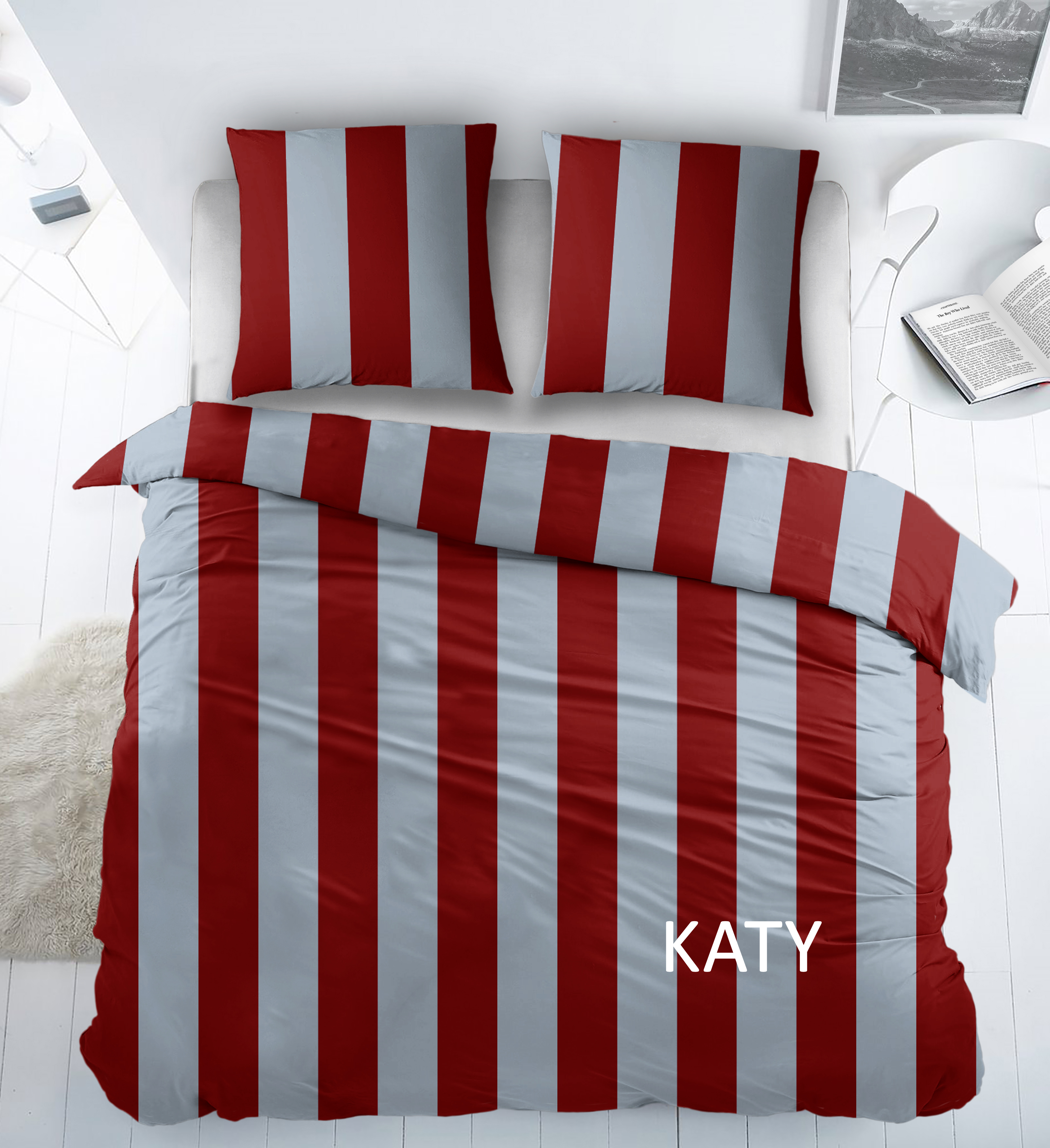 Sleepnight Dekbedovertrek Katoen Katy - Bordeaux