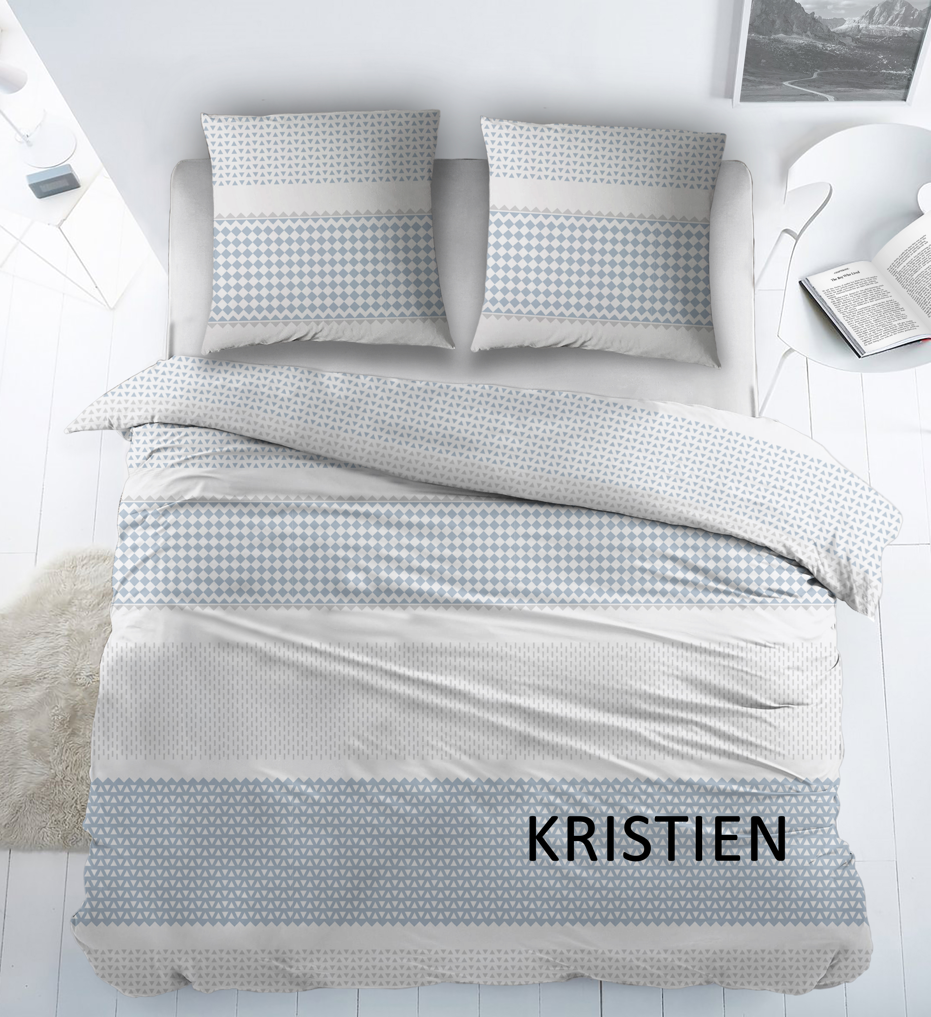 Sleepnight Dekbedovertrek Katoen Kristien - Blauw