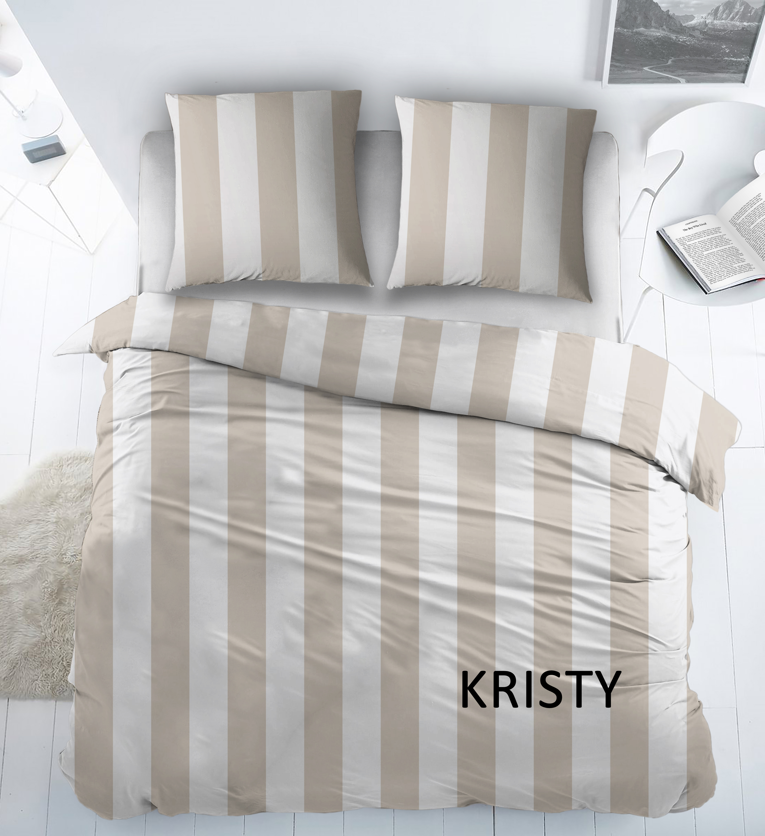 Sleepnight Dekbedovertrek Katoen Kristy - Beige