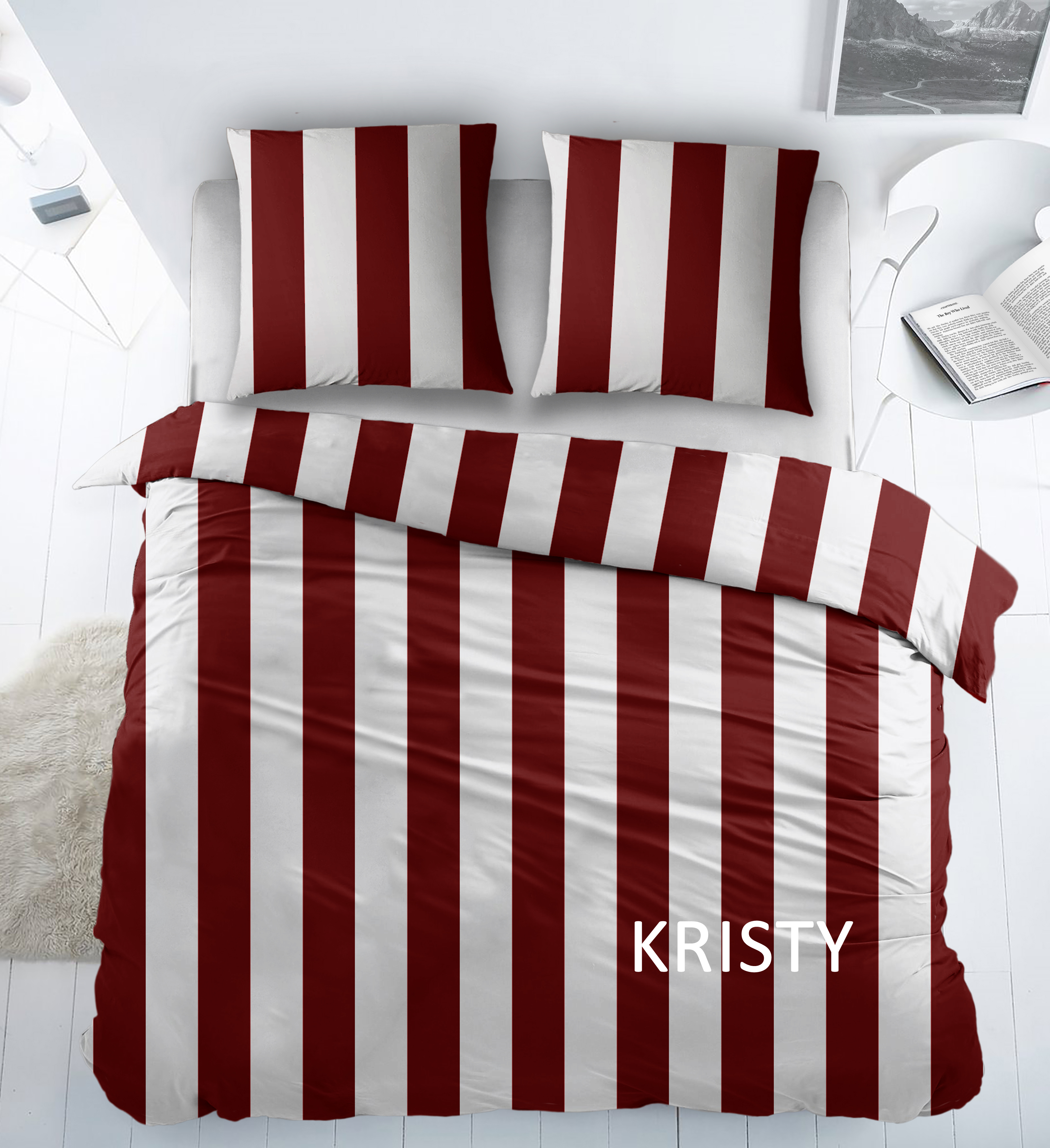 Sleepnight Dekbedovertrek Katoen Kristy - Bordeaux