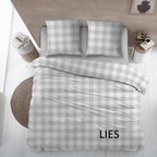 Sleepnight Dekbedovertrek Flanel Lies Grijs