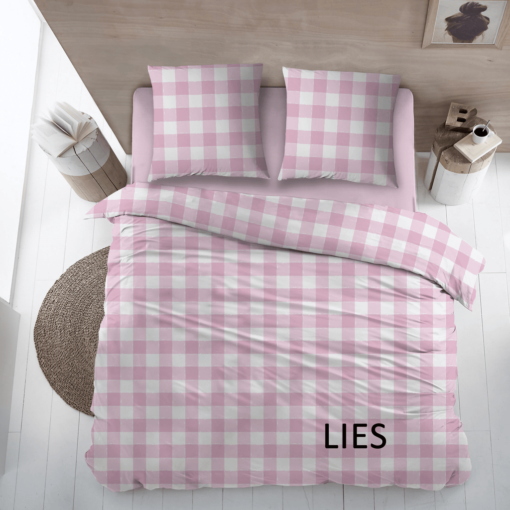 Sleepnight Dekbedovertrek Flanel Lies Pink