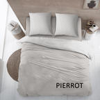 Sleepnight Dekbedovertrek Flanel Pierrot Taupe