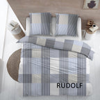 Dekbedovertrek Katoen Rudolf Blue - Bedtextielonline.be