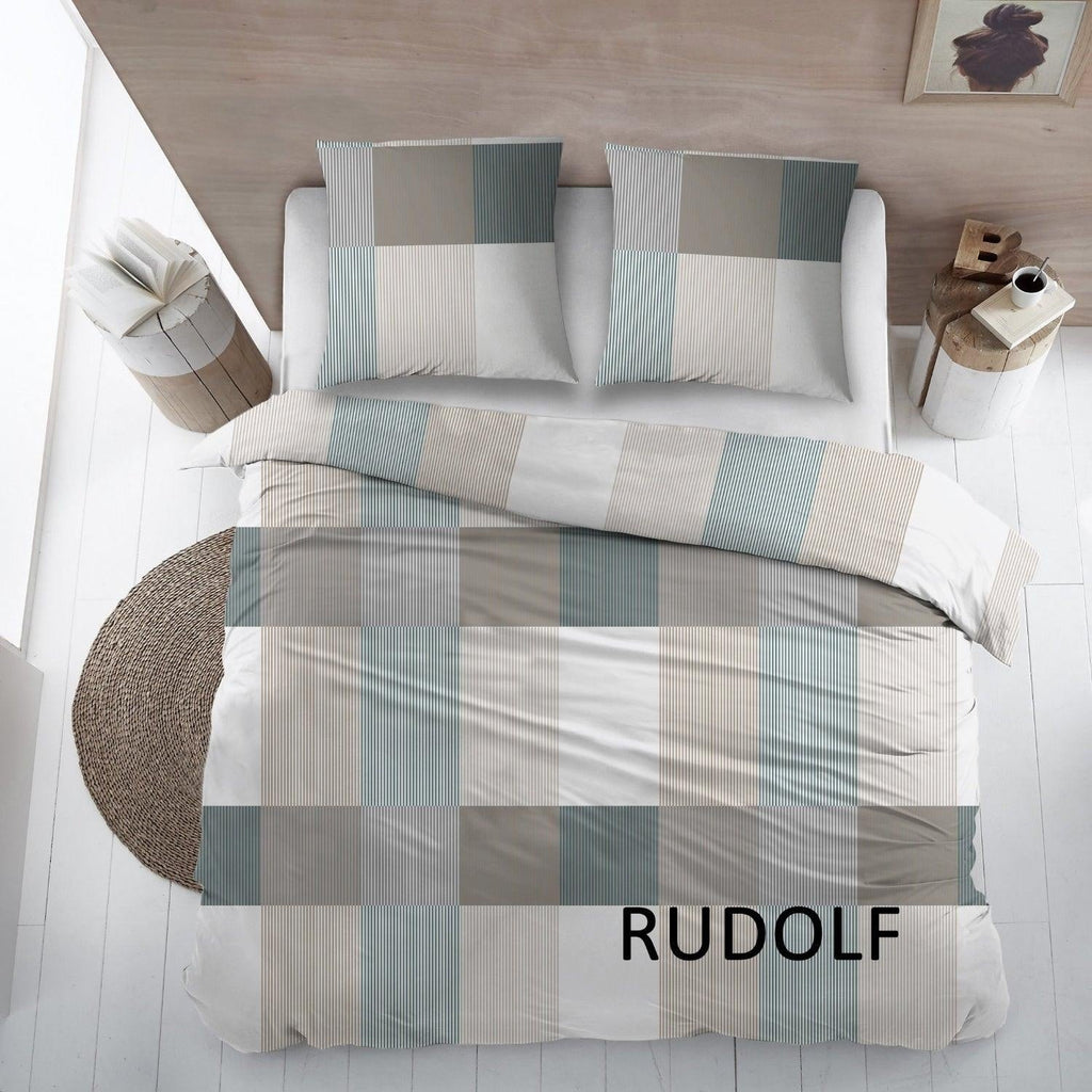 Dekbedovertrek Katoen Rudolf Green - Bedtextielonline.be