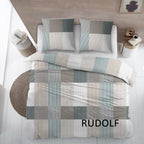 Dekbedovertrek Katoen Rudolf Green - Bedtextielonline.be