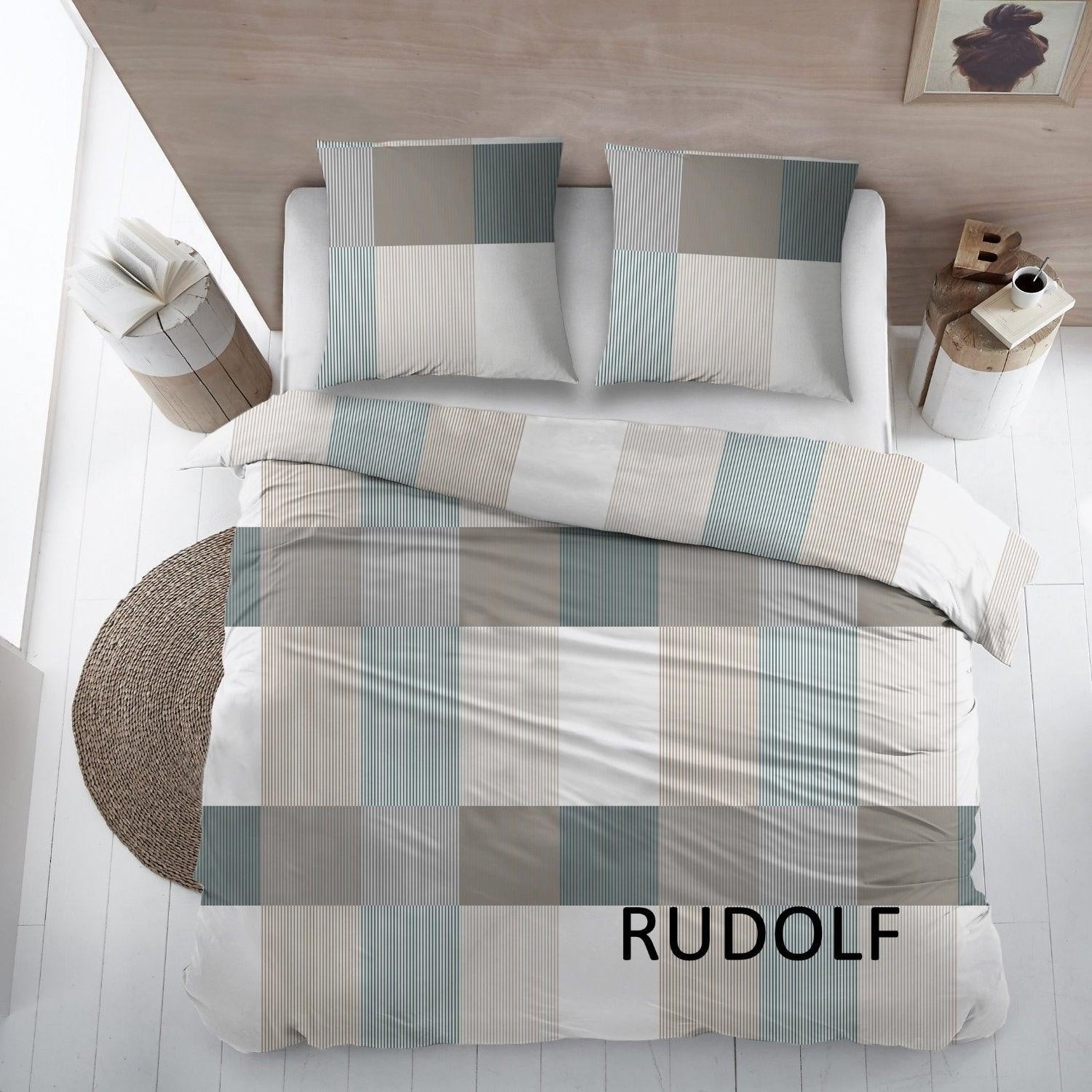 Dekbedovertrek Katoen Rudolf Green - Bedtextielonline.be