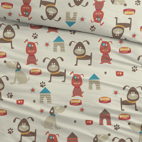 Sleepnight Dekbedovertrek Flanel Dogs