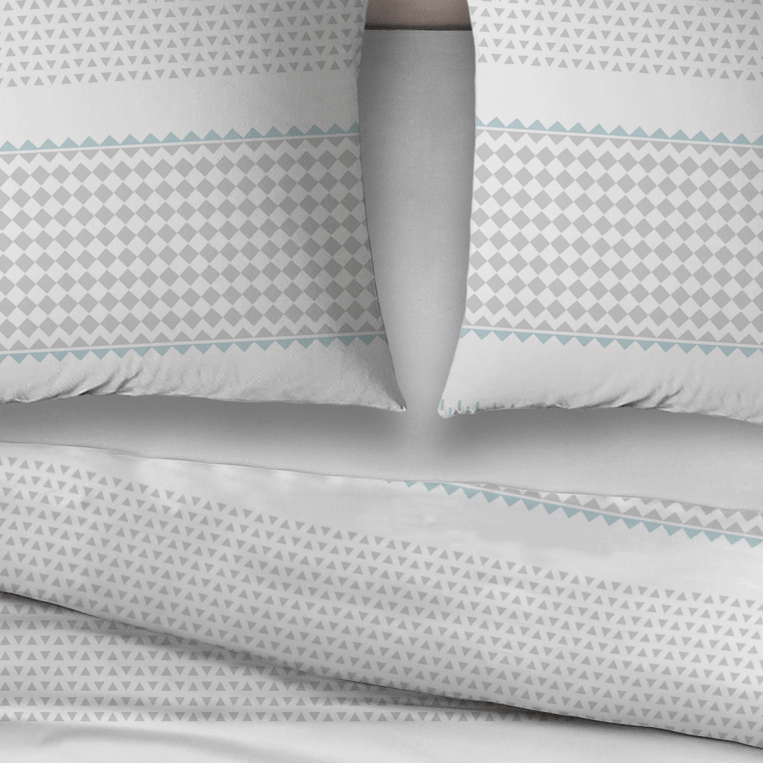 Sleepnight Dekbedovertrek Flanel Ellen Grijs Blauw