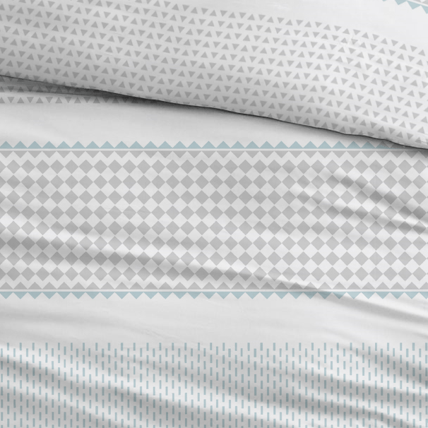 Sleepnight Dekbedovertrek Flanel Ellen Grijs Blauw