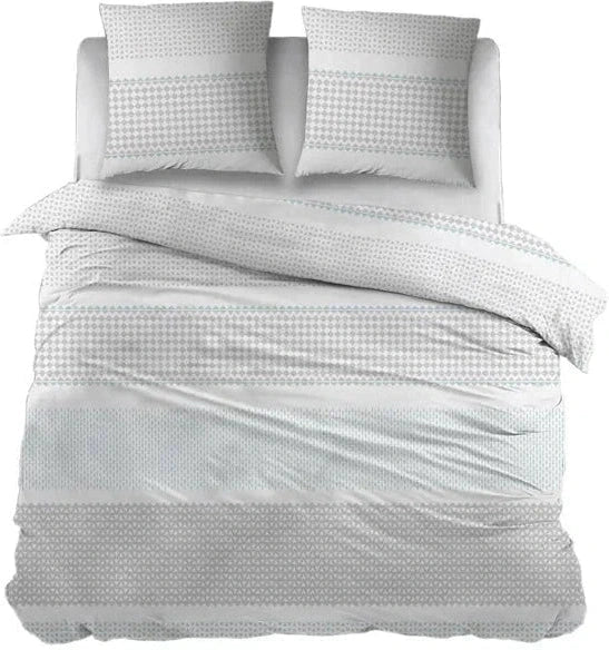Sleepnight Dekbedovertrek Flanel Ellen Grijs Blauw