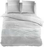 Sleepnight Dekbedovertrek Flanel Ellen Grijs Blauw