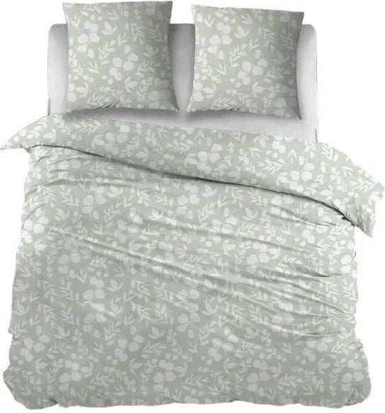 Sleepnight Dekbedovertrek Flanel Elsie Groen