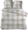 Sleepnight Dekbedovertrek Flanel Evelien Grijs Beige