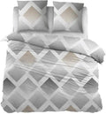 Sleepnight Dekbedovertrek Flanel Fieke Grijs Beige