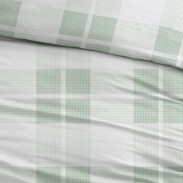 Sleepnight Dekbedovertrek Flanel Isabel Groen