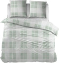 Sleepnight Dekbedovertrek Flanel Isabel Groen