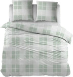Sleepnight Dekbedovertrek Flanel Isabel Groen