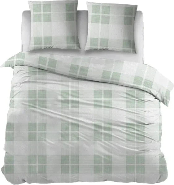 Sleepnight Dekbedovertrek Flanel Isabel Groen