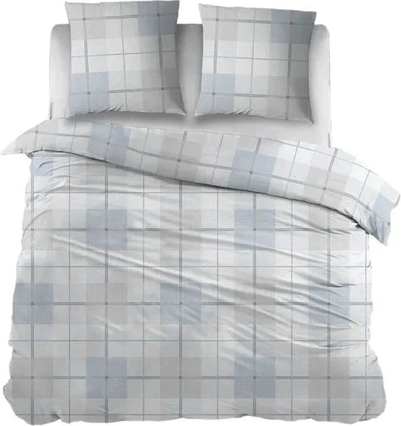 Sleepnight Dekbedovertrek Flanel Ivy Blauw