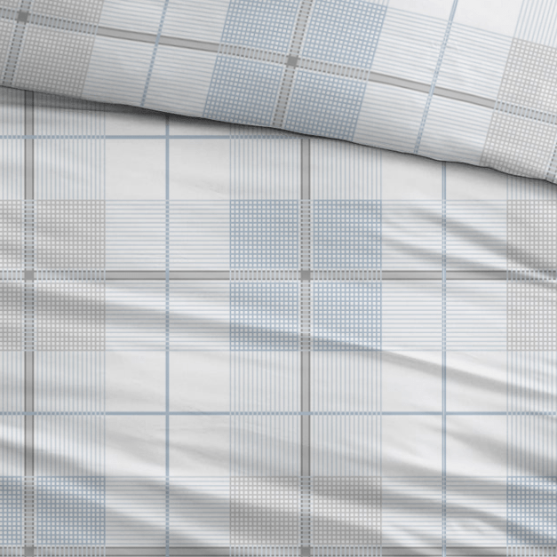 Sleepnight Dekbedovertrek Flanel Ivy Blauw