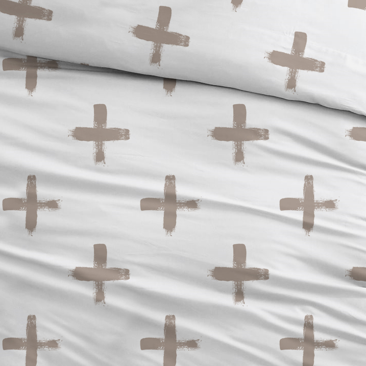 Sleepnight Dekbedovertrek Katoen Kely - Taupe