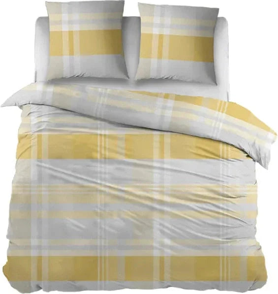 Sleepnight Dekbedovertrek Flanel Ineke Geel
